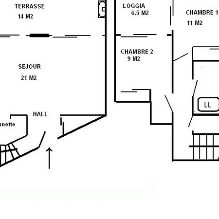 Duplex Vue Mer, Parking - 6 Pers. Apartment Le Barcares